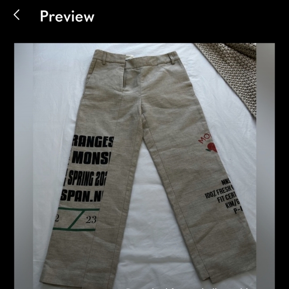 Monse Burlap Print Pants - Picture 5 of 5